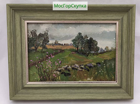 Картина "Дорога к д. Ладыжино" Имханицкий А.М. 1973 г.