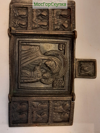 Складень трехстворчатый — Богородица — 19 век