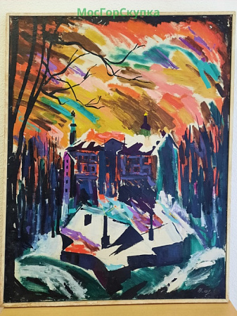 Картина "Зимний закат" художник В.Лисинов