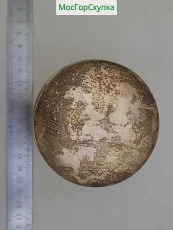 Баночка парфюмерная — Серебро 84 проба, Стекло