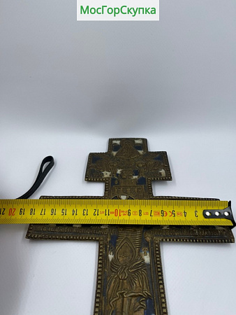 Крест - распятие — Бронза, эмаль — 19 век