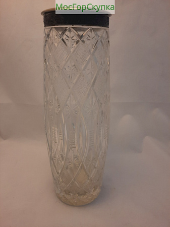 Хрустальная ваза — Серебро 875 проба