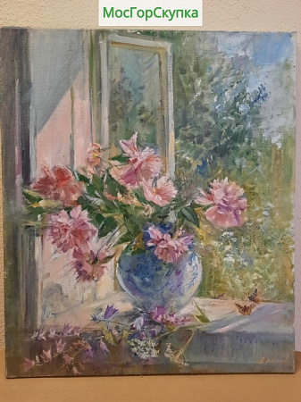 Картина Утро. Пионы — Авт. ИВАНОВА В.В.