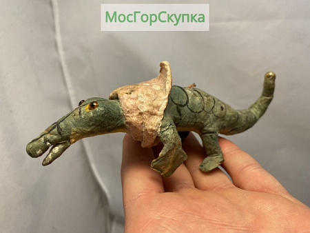 Ёлочная игрушка «Крокодил» папье маше 1930 годы