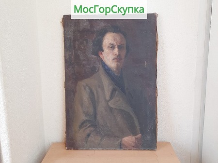 Картина автопортрет А.Бомштейн — холст, масло — Размер 75 х 50 см