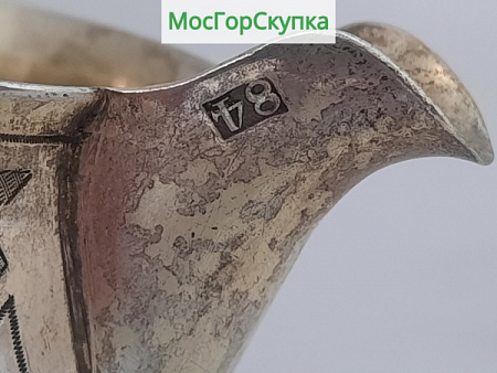 Молочник серебро 84 проба, 92 грамма