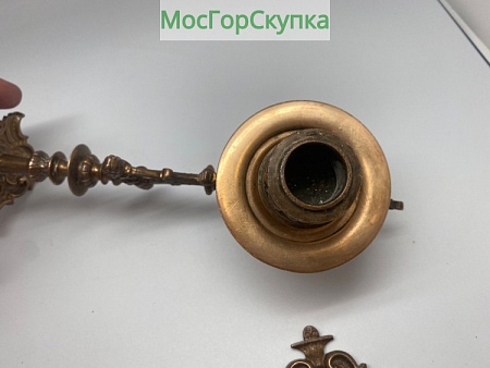 Бронзовые подсвечники для пианино — 19 век