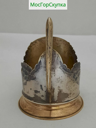 Подстаканник Танец Серебро 875 проба — 100 мм