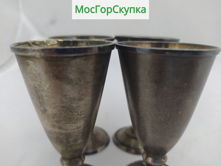 Рюмки 4 штуки — Серебро 875 проба