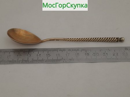 Ложка чайная — серебро 875 пробы, 15.2 грамма
