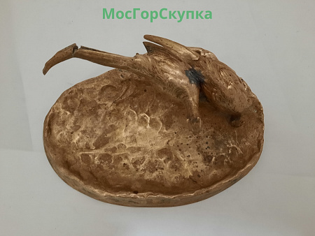 Визитница - Фазаны - . Бронза , 19 век