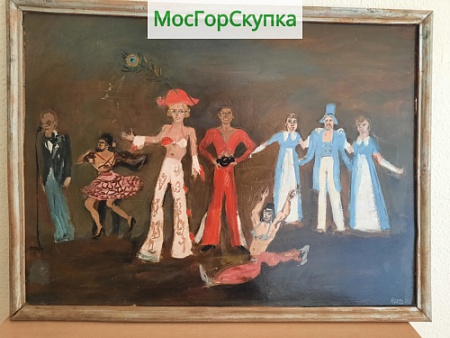 Картина На сцене — Авт. Натта Конышева, 1976 г.