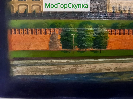 Шкатулка Кремль. Москва, Федоскино. Размер 17 х 9 х 4,5 см