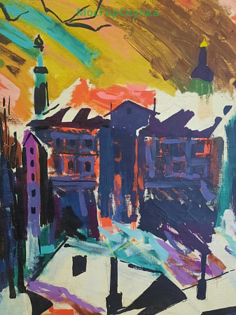 Картина "Зимний закат" художник В.Лисинов