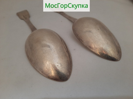 Ложки столовые из серебра, 2 штук — серебро 84 пробы