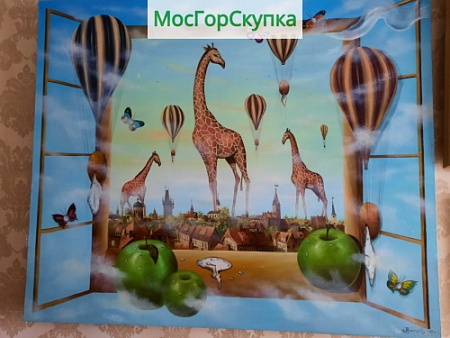Картина Жирафы — холст, масло, автор Зайцев