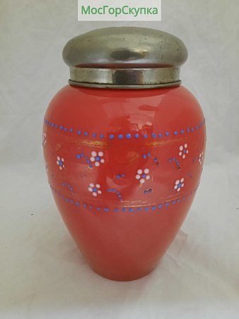 Чайница Стекло эмаль латунь