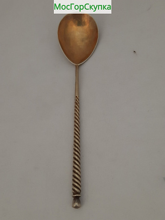 Ложка чайная — серебро 875 пробы, 15.2 грамма