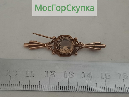Брошь, ювелирная вставка Серебро 875 проба