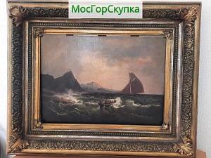 Купить Картина "Морской пейзаж" — холст, масло — 1865 год