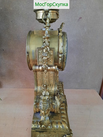 Часы каминные Бронза 19 век