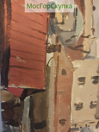 Картина Вид на крыши — холст, масло — 1950-60е гг