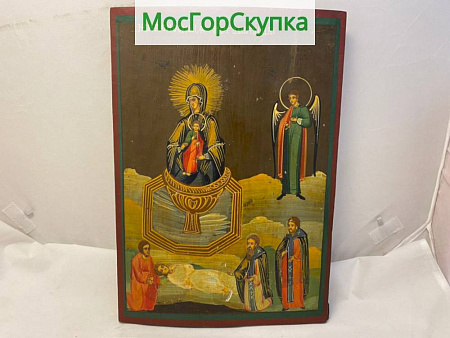 Икона Живоносный источник 19 век 31 х 22 см