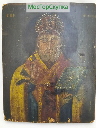 Икона Николай Чудотворец — 19 век