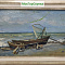 Картина- Лодки - Платонов В.И., картон, масло, 1954
