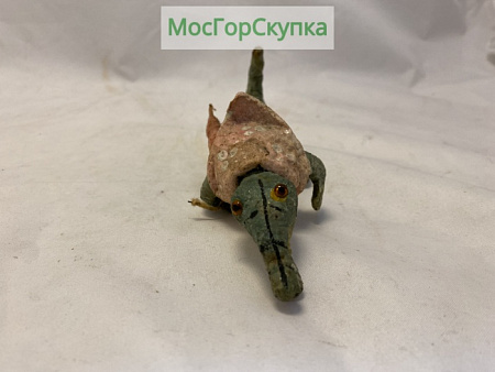 Ёлочная игрушка «Крокодил» папье маше 1930 годы