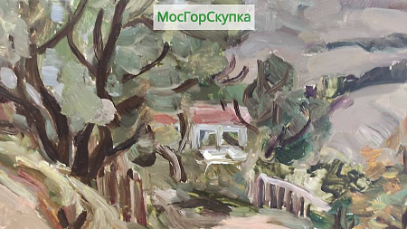 Картина "Дом у горы" Сретенский Г.А. 1961 г.
