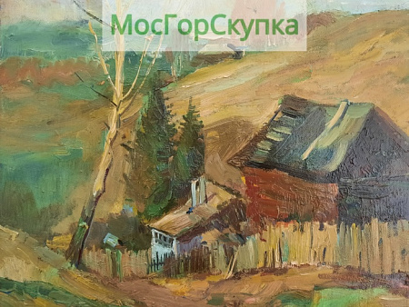 Картина Деревенский пейзаж — Авт. Пугачев В — 20 век
