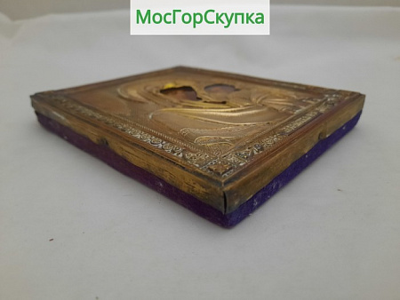 Икона Богородица Казанская — оклад латунь13х11 см