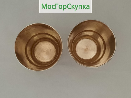 Стопки из серебра, 2 штуки — серебро 916 пробы
