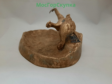 Визитница - Фазаны - . Бронза , 19 век
