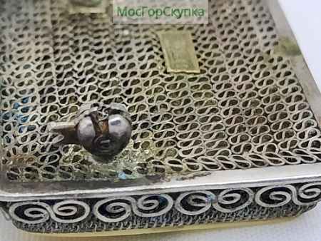Брошь. Кость, серебро — Китай