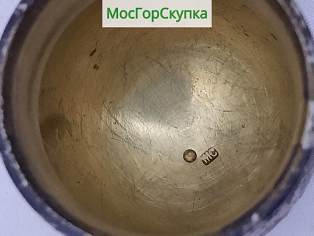 Флакон парфюмерная — Серебро 84 проба, Стекло