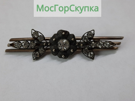 Брошь — Серебро 875 пробы — Ювелирная вставка
