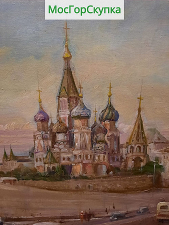 Картина Вид на Собор Василия Блаженного и Кремль — холст, масло — Авт. Иванова В.В