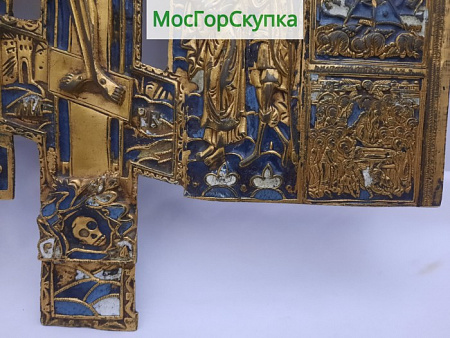 Крест-распятие Патриарший —  Бронза, эмаль — 19 век