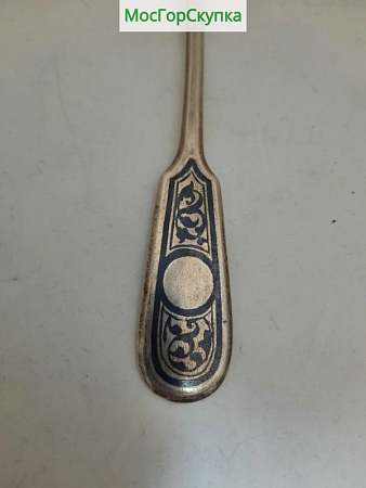 Ложка столовая. Серебро 875 проба, чернь