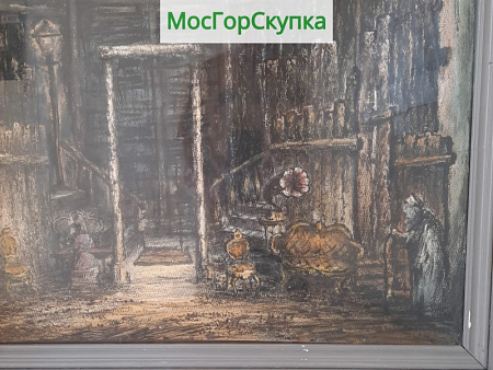 Картина Декорация к спектаклю  в Мос. Обл. театре драмы автор А.Бомштейн — Размер 63 х 72 см