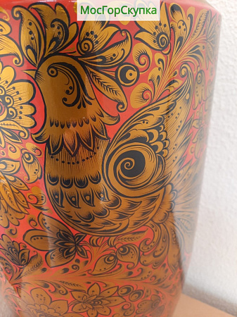 Ваза — Хохлома, ручная роспись — Высота 51 см, диаметр 21 см