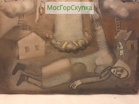 Картина Успение — Холст, масло — ПАШУКОВА 1989 г.