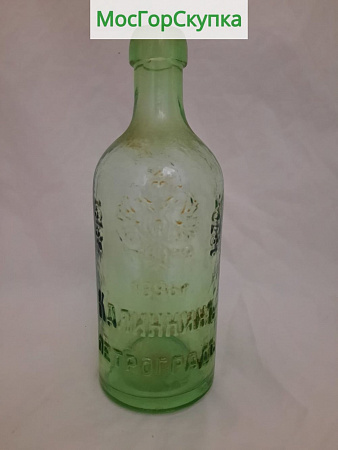 Бутылка Калинкин Петроград. Стекло. Высота 18 см