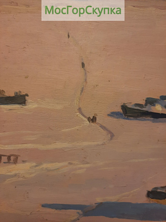 Картина Зимней порой — Авт. Морозов А.В. 1947 г