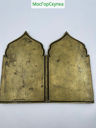 Складень четырёхстворчатый Праздники —  Бронза, эмаль — 19 век