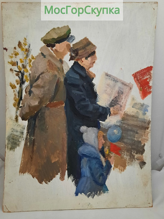 Картина На парад — Подпись Шиловский