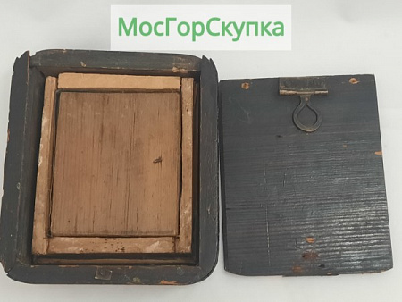 Икона Николай Чудотворец — оклад серебро 84 проба. 19 век