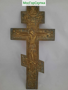 Купить Крест - распятие. Литьё — 19 век Размер 36 х 18
